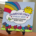 Personalized Grandparents Wall Canvas - Spoiled Here 9120544